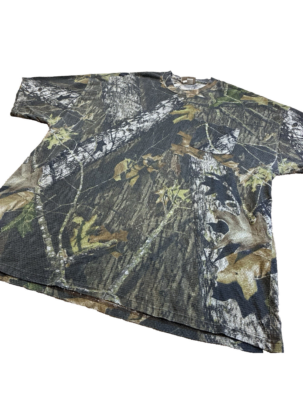 Mossy Oak Shirt Men’s 2XL XXL Perforated Camo New Break-Up Vented Cotton Vintage